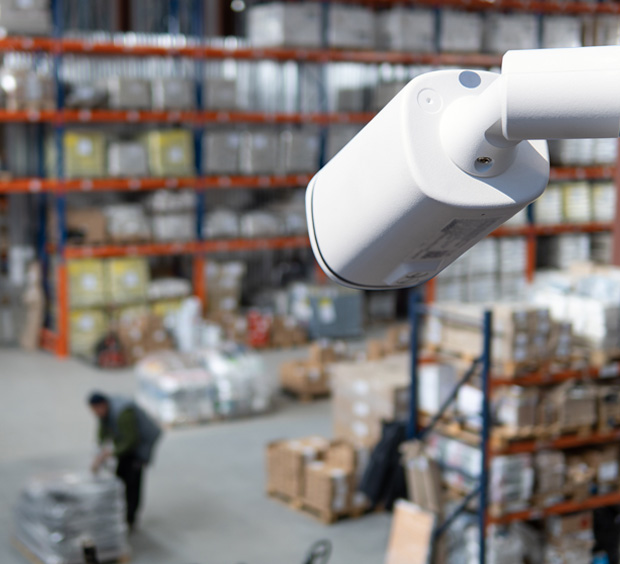cctv security in warehouse representing equipmemt finance